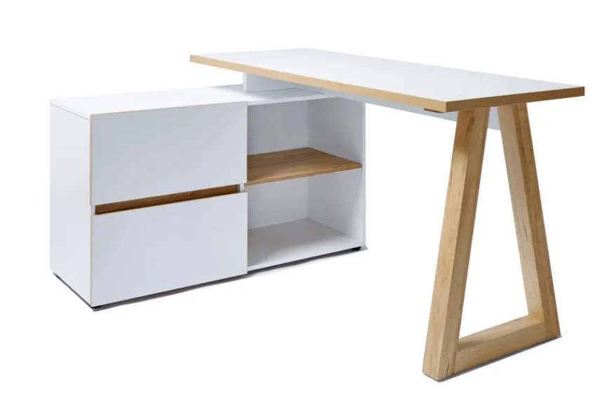 Outlet Jahnke Schreibtisch Club C 145 E Weiß