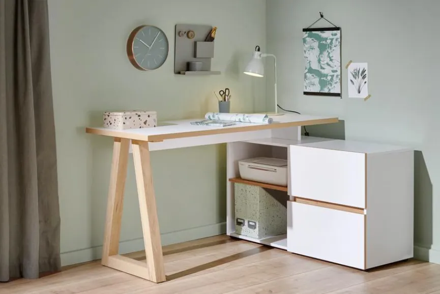 Outlet Jahnke Schreibtisch Club C 145 E Weiß