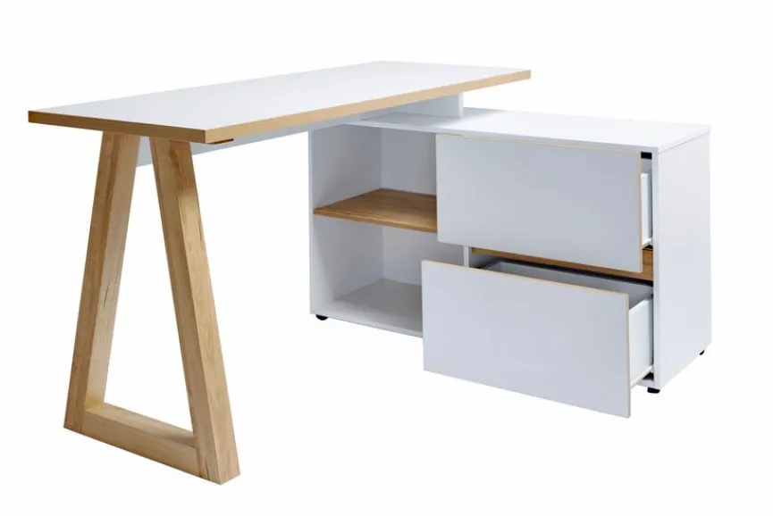 Outlet Jahnke Schreibtisch Club C 145 E Weiß