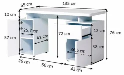 Clearance Jahnke Schreibtisch CU-Libre 140 Eiche