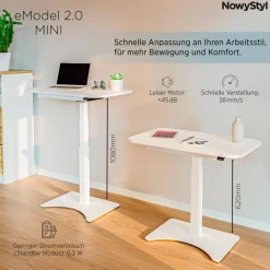 NowyStyl Schreibtisch elektrisch eModel2.0 Mini 90 x 55 cm