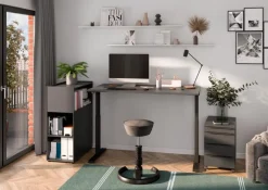 Best Germania Schreibtisch elektrisch Mailand 140 x 80 cm Graphit