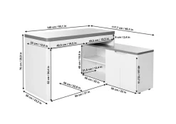 Online Jahnke Schreibtisch Libre C 155 E Weiß