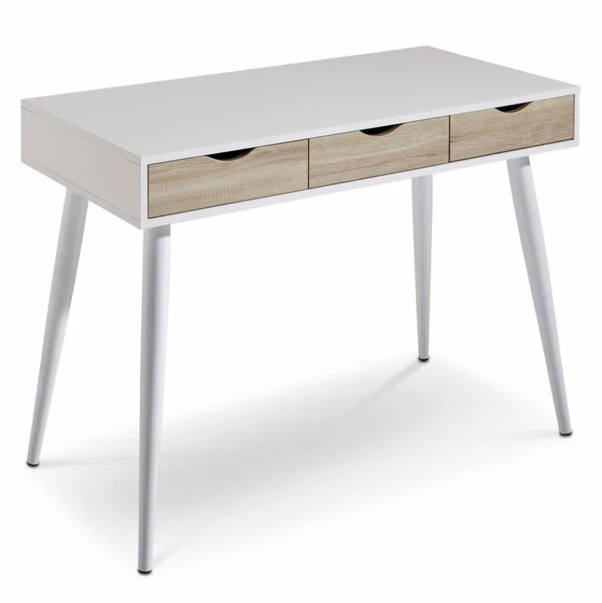 Actona Schreibtisch Neptun Eiche Weiß