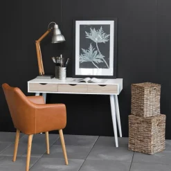 Actona Schreibtisch Neptun Eiche Weiß