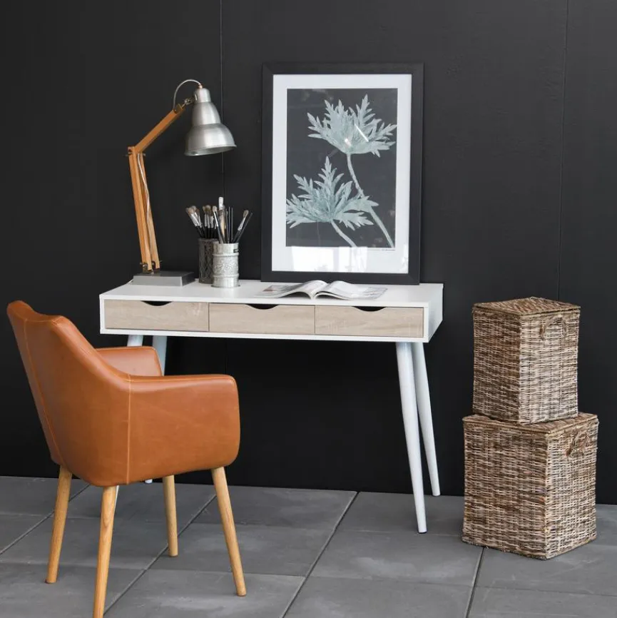 Actona Schreibtisch Neptun Eiche Weiß