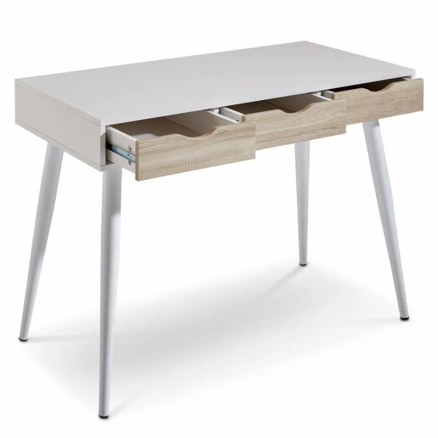 Actona Schreibtisch Neptun Eiche Weiß