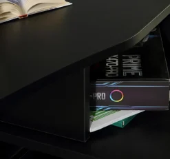 Sale FORTE Schreibtisch Tezaur Schwarz