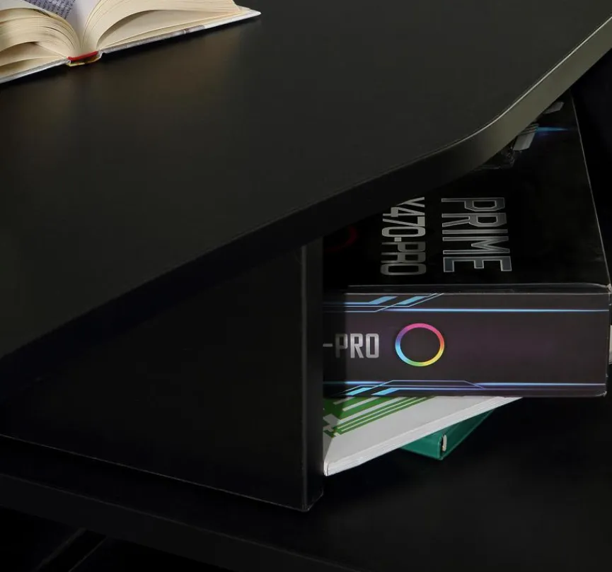 Sale FORTE Schreibtisch Tezaur Schwarz