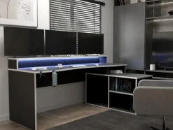 Online FORTE Schreibtisch Tezaur Schwarz