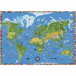 Sale Moll Schreibtischunterlage Weltkarte Grün