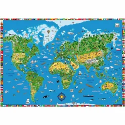 Sale Moll Schreibtischunterlage Weltkarte Grün