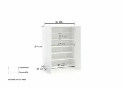 Best Schuhkommode Mister Weiß / Hochglanz