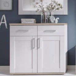 Discount Schuhkommode Romance Weiß / Eiche