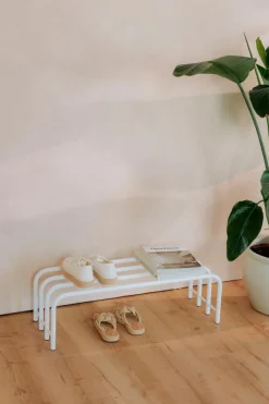 Discount Metallbude Schuhregal Camo Weiß