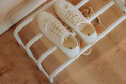 Discount Metallbude Schuhregal Camo Weiß