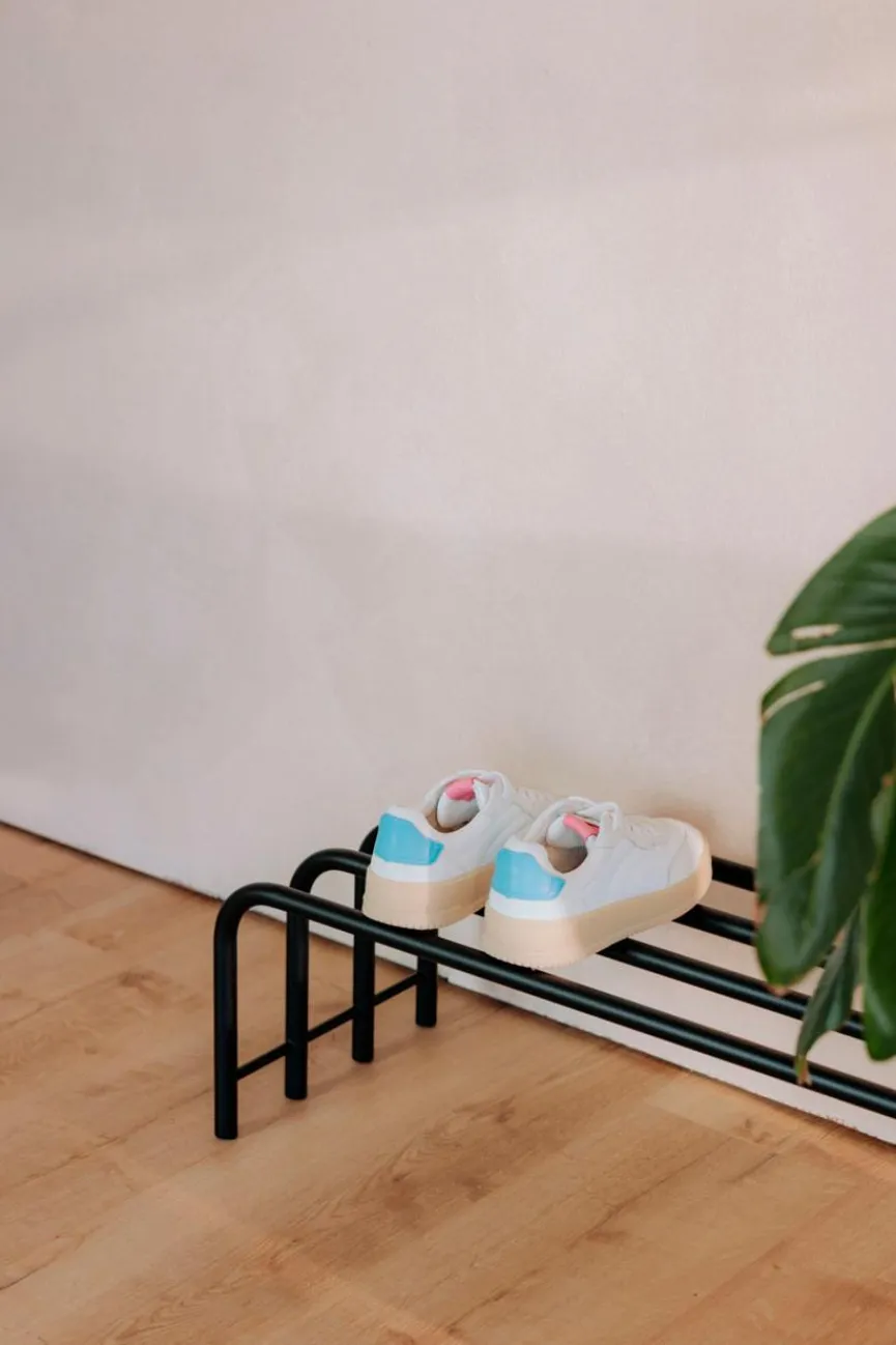 Outlet Metallbude Schuhregal Camo Schwarz