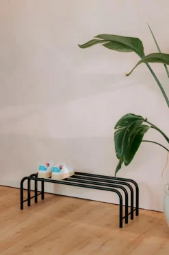 Outlet Metallbude Schuhregal Camo Schwarz