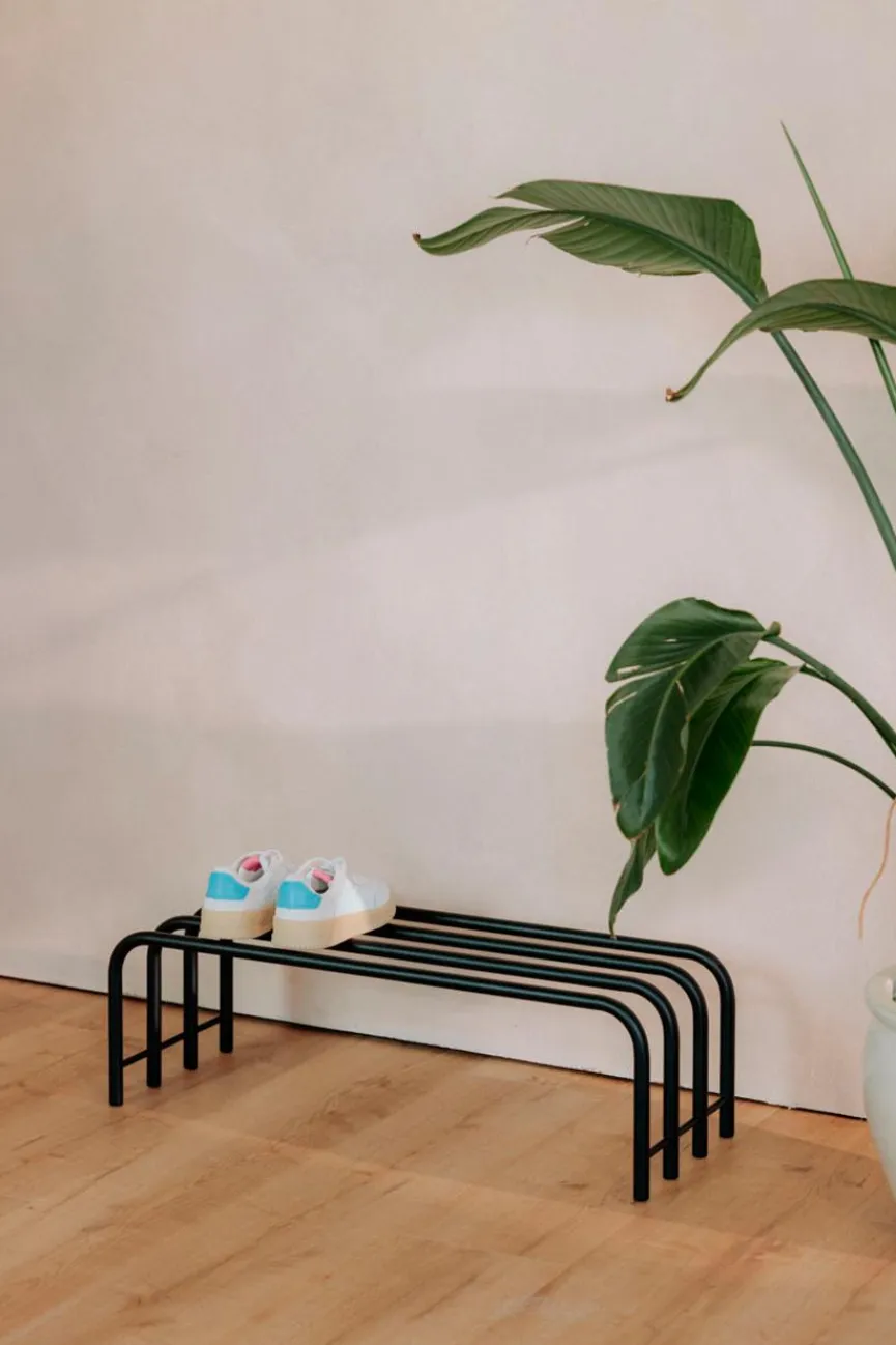 Outlet Metallbude Schuhregal Camo Schwarz