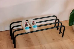 Outlet Metallbude Schuhregal Camo Schwarz