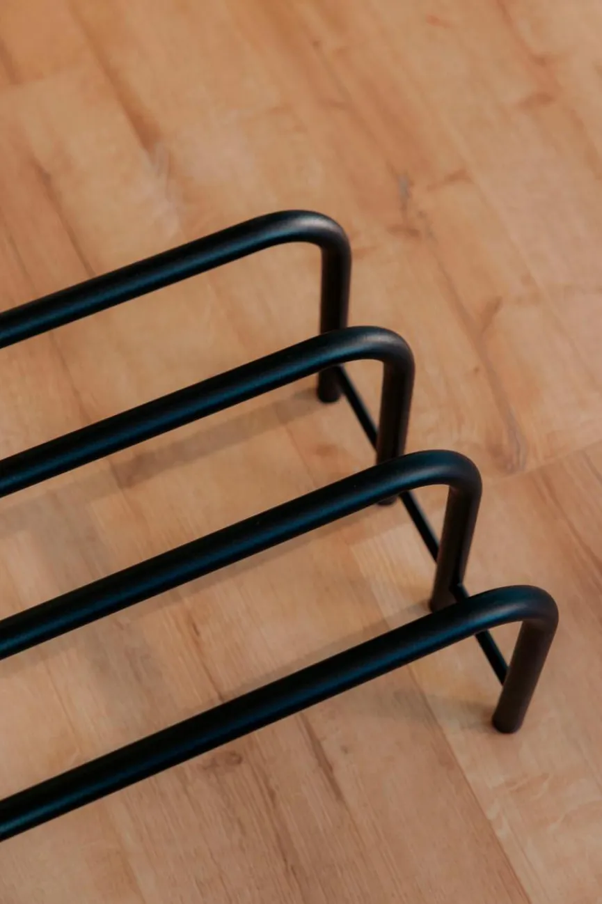 Outlet Metallbude Schuhregal Camo Schwarz