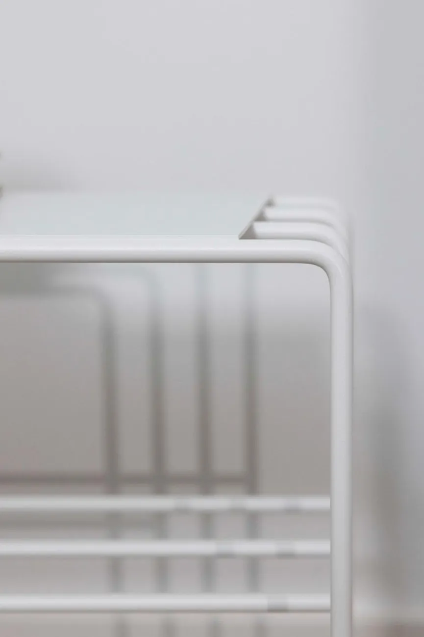 Discount Metallbude Schuhregal Neva Weiß