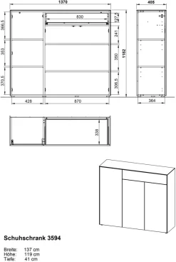 Germania Schuhschrank Mondello