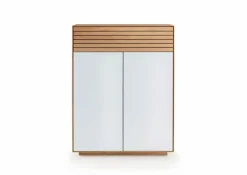 Online Gradel Schuhschrank Riva Eiche / Weißglas