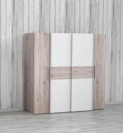 FORTE Schwebe-/Drehtürenschrank Kalixtus 200 x 190 cm