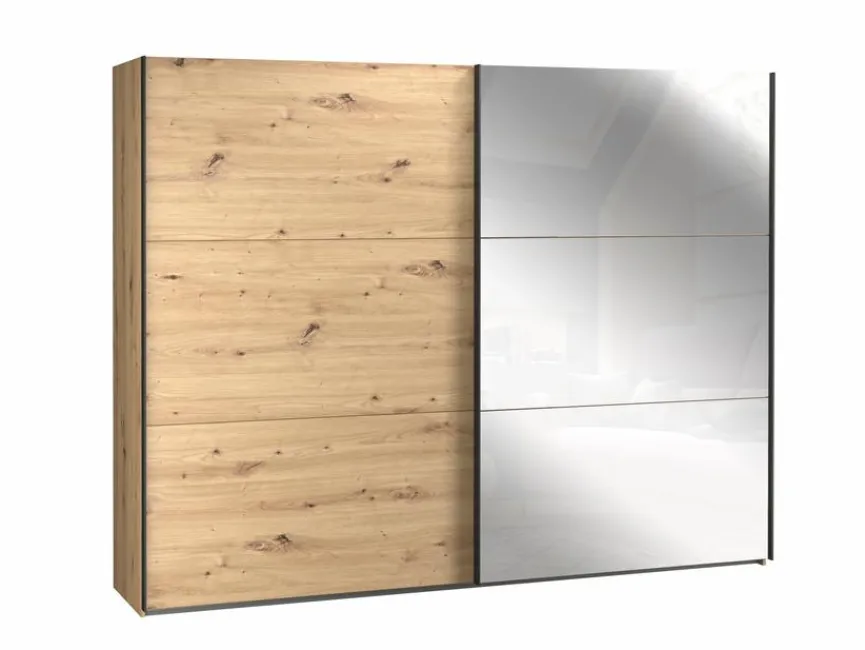 Discount FORTE Schwebetürenschrank Farida 270 x 211 cm Eiche