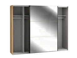 Discount FORTE Schwebetürenschrank Farida 270 x 211 cm Eiche