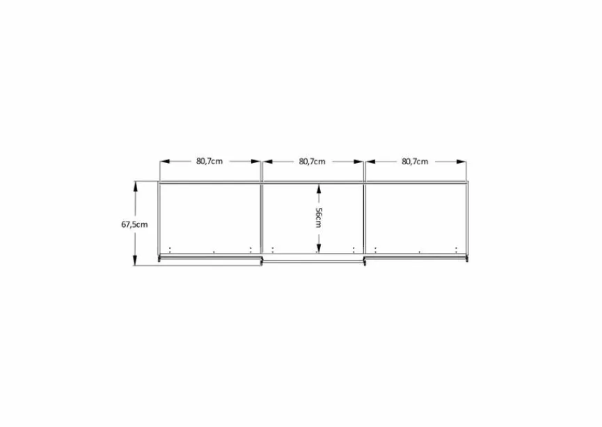 Staud Schwebetürenschrank Includo 249 x 222 cm