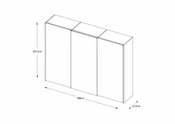 Staud Schwebetürenschrank Includo 298 x 222 cm