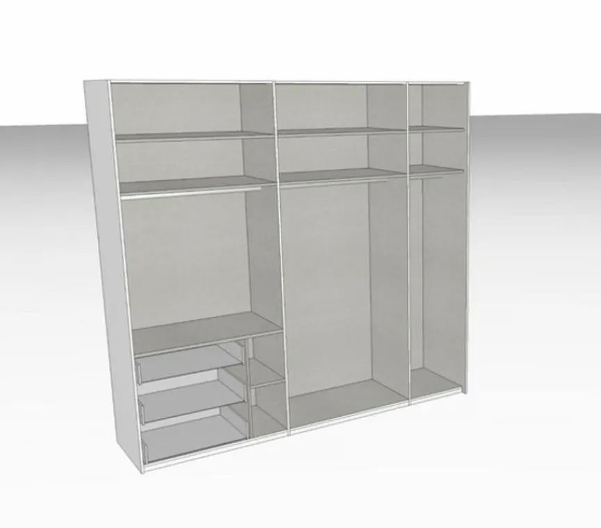 Online WIMEX Schwebetürenschrank Level 36 250 x 236 cm Weiß