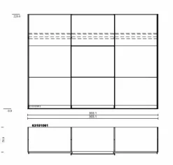 Jutzler Schwebetürenschrank Liventio 300 x 220 cm