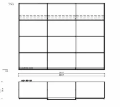 New Jutzler Schwebetürenschrank Liventio 300 x 236 cm Hellgrau