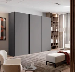 Hot Clara Home Schwebetürenschrank Lousada 302 x 235 cm Betongrau