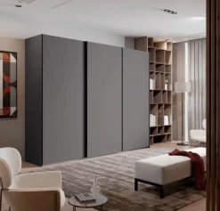 Hot Clara Home Schwebetürenschrank Lousada 302 x 235 cm Betongrau