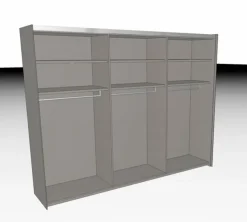 Hot Clara Home Schwebetürenschrank Lousada 302 x 235 cm Betongrau