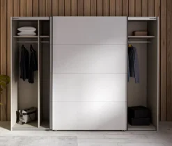 Sale FORTE Schwebetürenschrank Nektarius 270 x 211 cm Grau