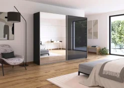 Outlet rauch ORANGE Schwebetürenschrank Quadra 271 x 210 cm Basalt