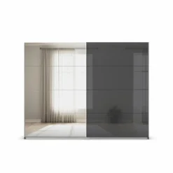 Outlet rauch ORANGE Schwebetürenschrank Quadra 271 x 210 cm Basalt