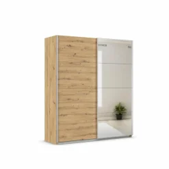 Best rauch ORANGE Schwebetürenschrank Quadra 181 x 210 cm Artisan-Eiche