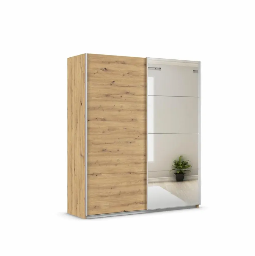 Best rauch ORANGE Schwebetürenschrank Quadra 181 x 210 cm Artisan-Eiche