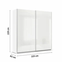 rauch ORANGE Schwebetürenschrank Quadra 225 x 229 cm Weiß
