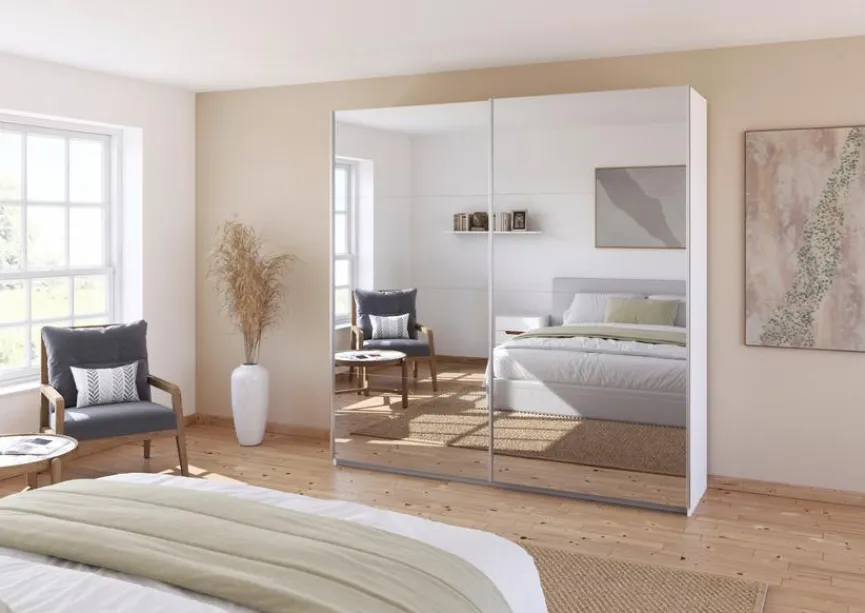 Sale rauch ORANGE Schwebetürenschrank Quadra 225 x 229 cm Weiß