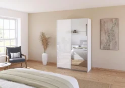 Sale rauch ORANGE Schwebetürenschrank Quadra 136 x 210 cm Weiß