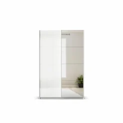 Sale rauch ORANGE Schwebetürenschrank Quadra 136 x 210 cm Weiß