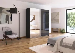 rauch ORANGE Schwebetürenschrank Quadra 181 x 210 cm Basalt