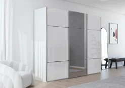 Sale rauch ORANGE Schwebetürenschrank Scale 300 x 223 cm Weiß / Spiegel